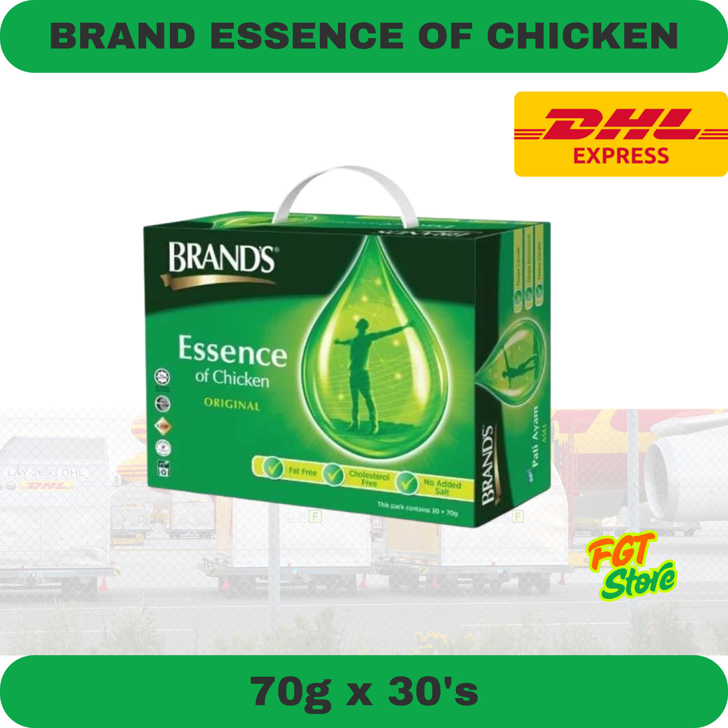 70g x 30 BRAND’S Essence of Chicken Original Bottles DHL Express Fast Shipping