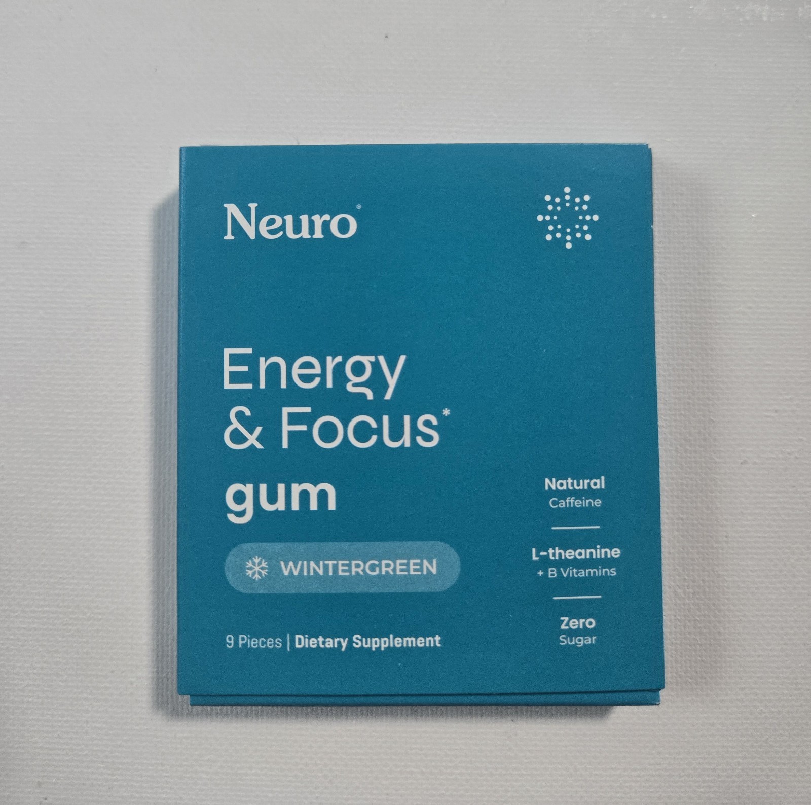 Neuro Gum L-theanine B-12 Nootropics Caffeine 1pk 9 pcs WINTERGREEN