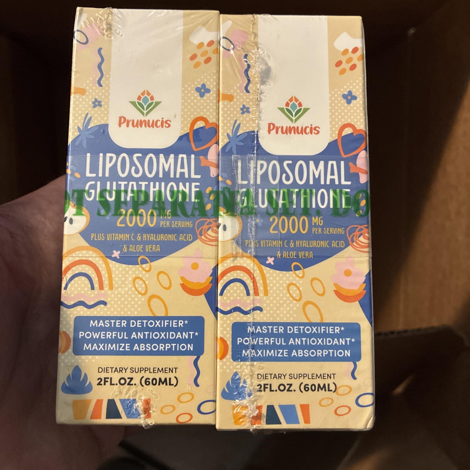 Prunucis 2000MG Liposomal Glutathione Liquid, 98% 4 Fl Oz (Pack of 2 x 2FL Oz