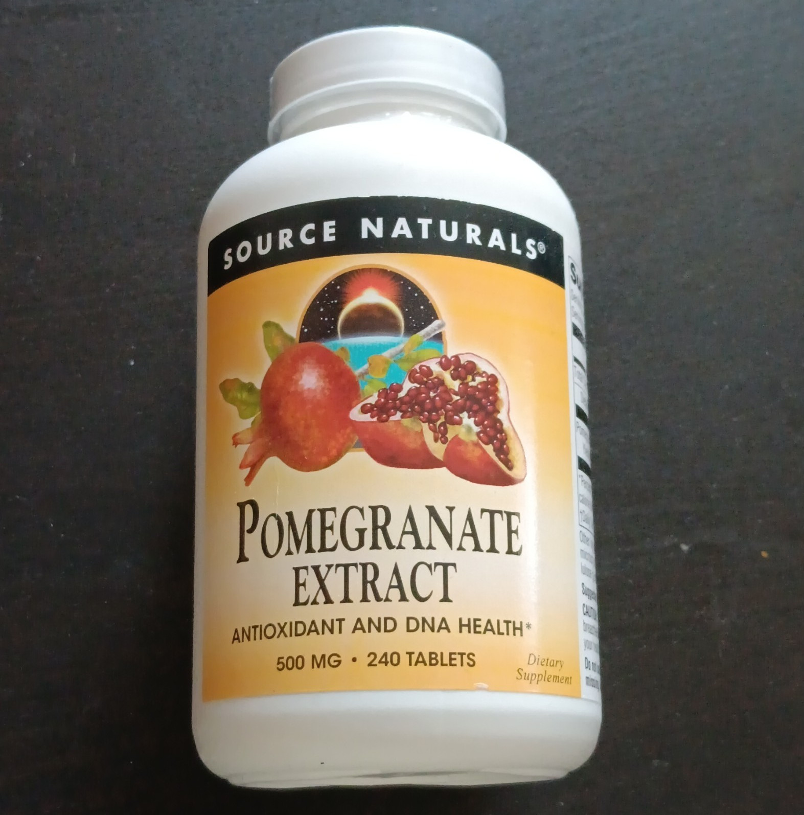 Source Naturals Pomegranate Extract 500mg 240 Tablets Vegetarian Gluten Free