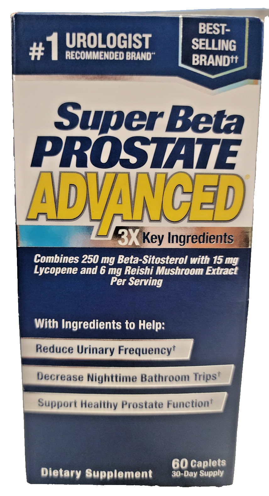 Super Beta Prostate Advanced 3X, 60 Capsules (30 Day Supply), New, Expired 10/27