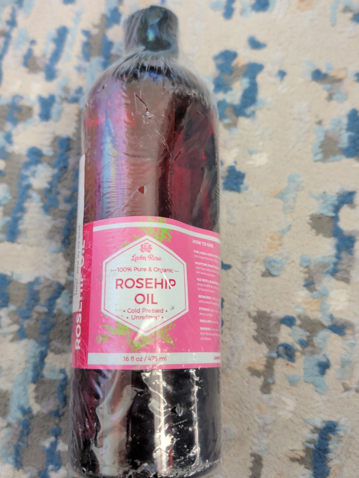 Leven Rose Organic Rosehip Oil 16 Oz / 473ml New