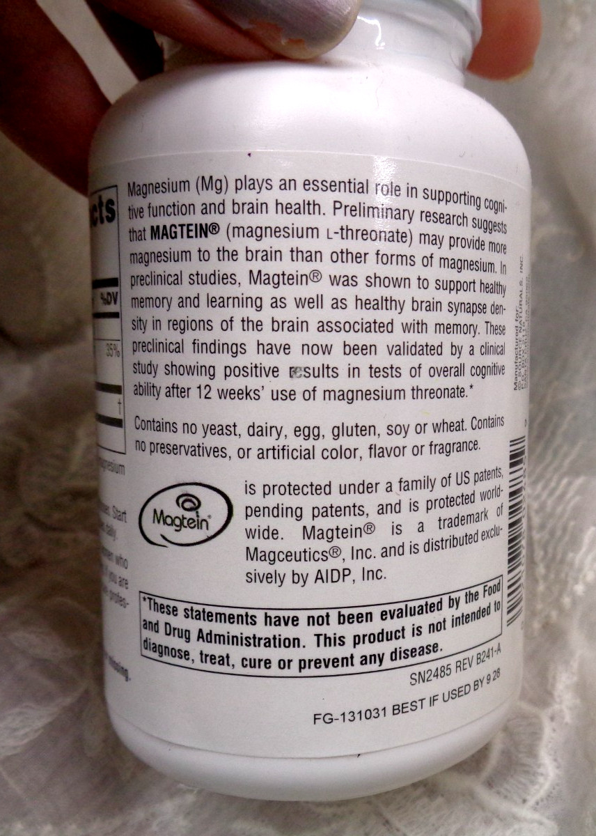 SOURCE NATURALS Magtein Magnesium L-Threonate, 90 Capsules ~ EXPIRES 9/28