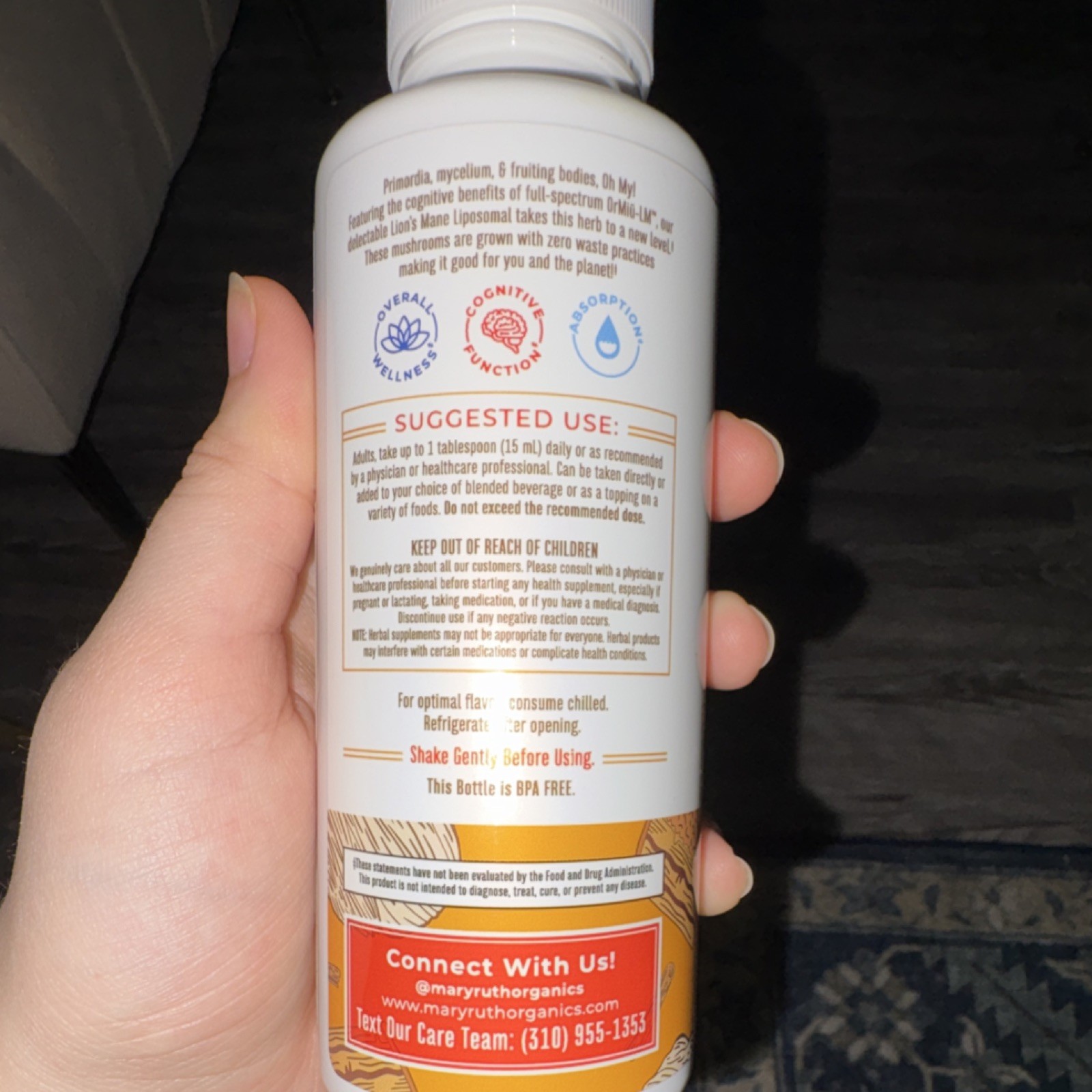 MaryRuth’s Liposomal Lion’s Mane Liquid 7.6 fl oz Exp 10/2026