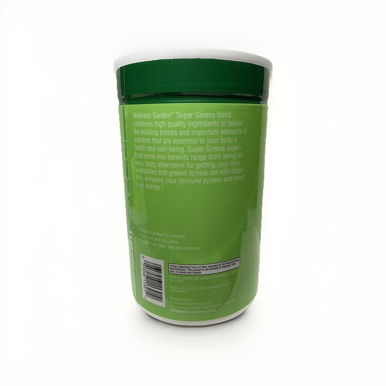 WELLNESS garden SUPER GREENS POWER BLEND, Natural Flavor 9.88 OZ. Exp: 12/2027
