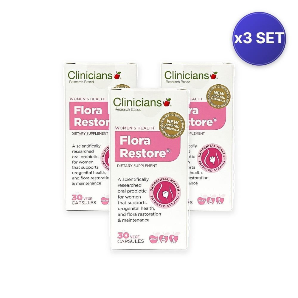 Flora Restore 30 Capsules – Daily Digestive Balance – 3 Pack