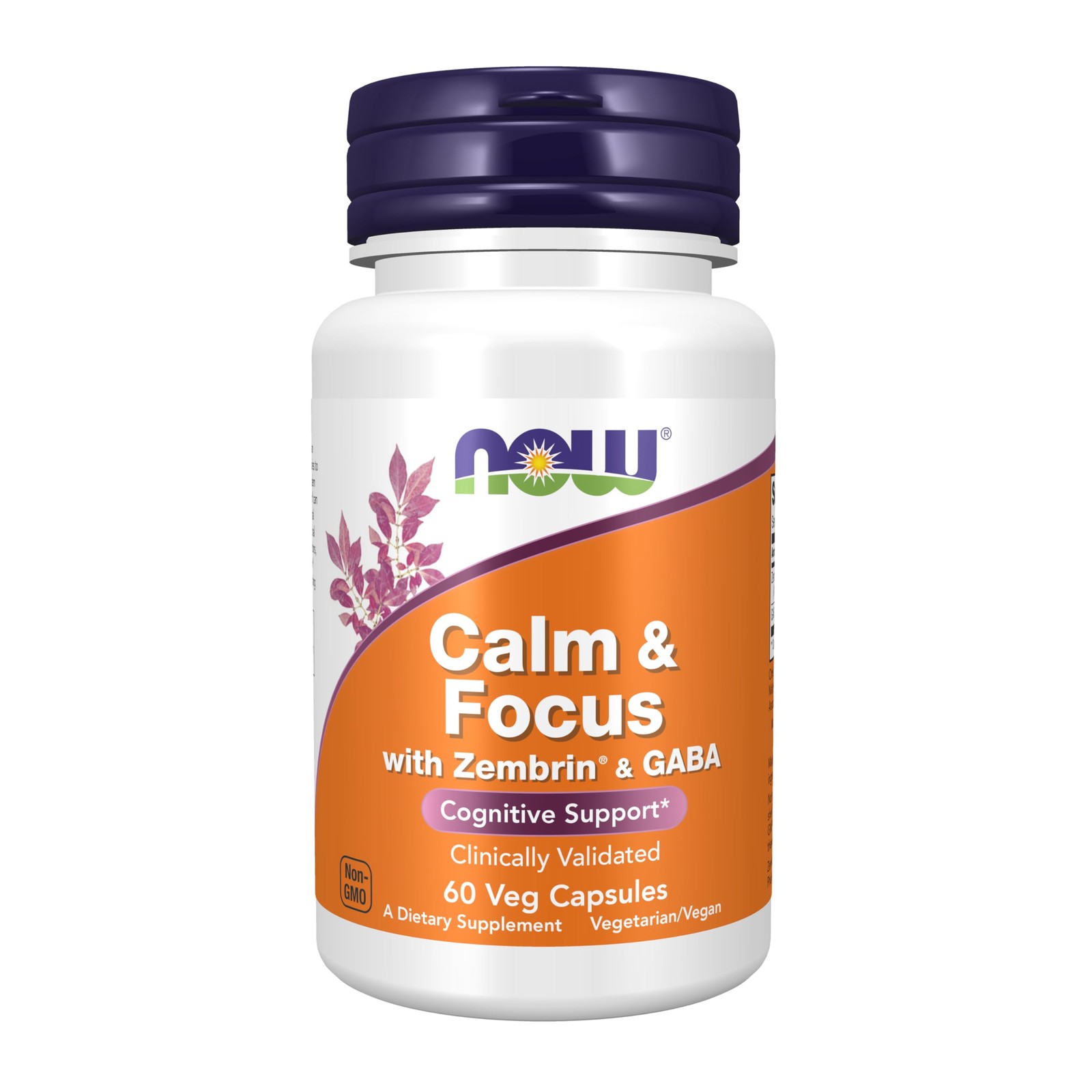 NOW FOODS Calm Focus with Zembrin GABA – 60 Veg Capsules, Cognitive Support