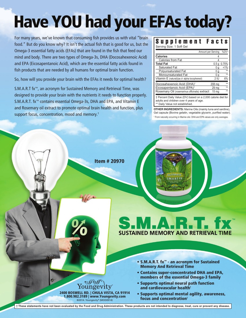 Youngevity Dr. Wallach S.M.A.R.T. FX™ – 60 soft gels (2 Pack)