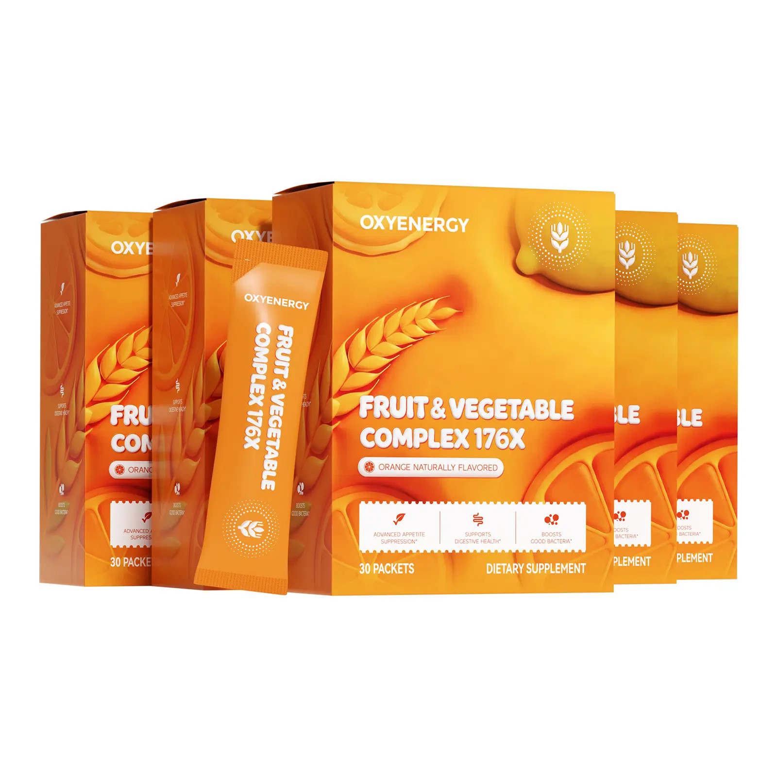 Oxyenergy Fruit & Vegetable Complex 30 Packets for Digestive Health Boost
