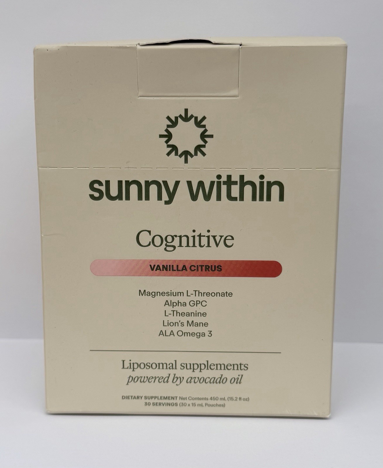 Sunny Within Cognitive Vanilla Citrus 30-Servings