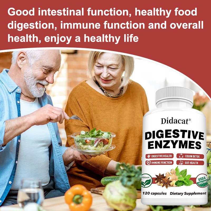 Digestive Enzymes for Colon Detox,Gas,Constipation & Bloating Relief 30-120 Caps