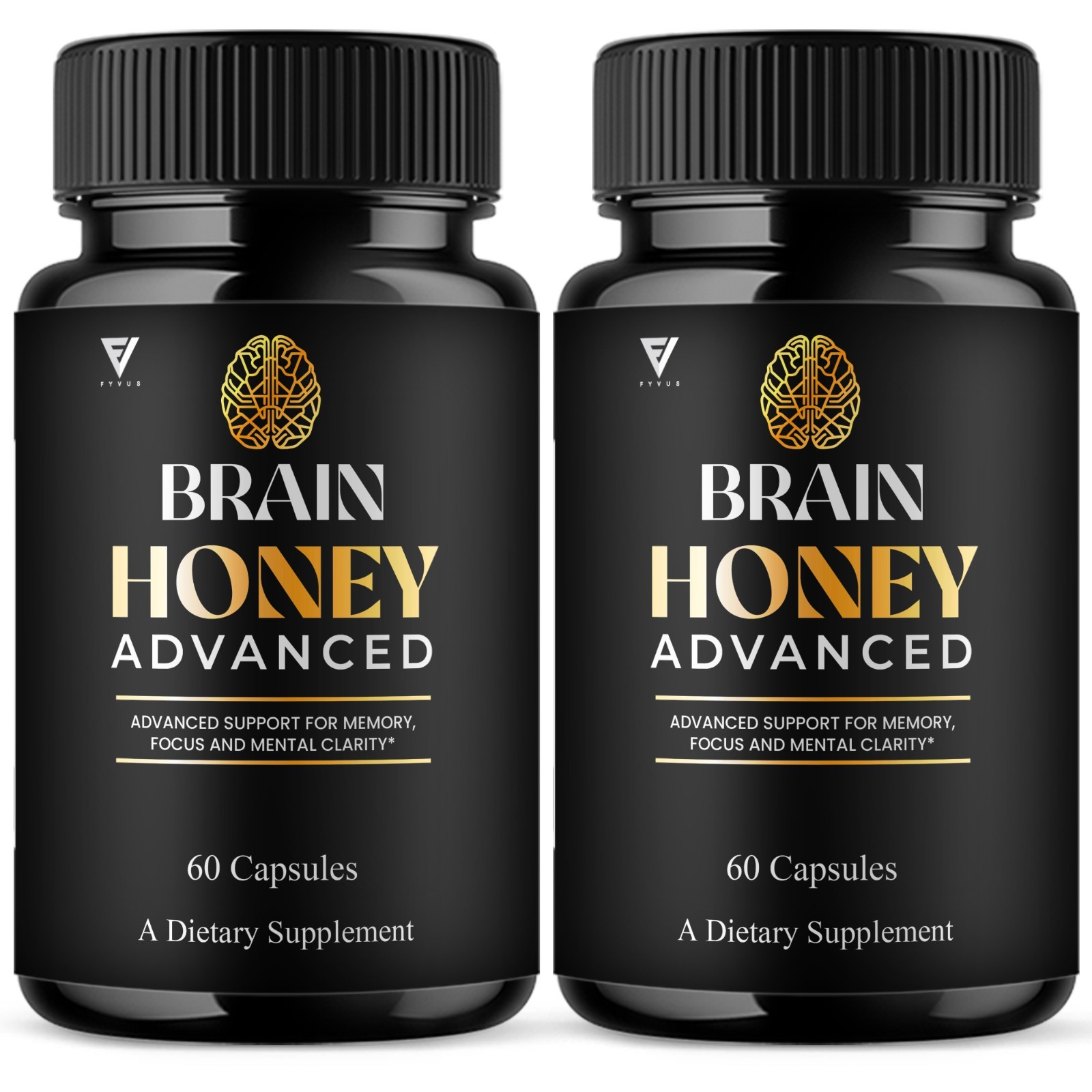 (2 Pack) Brain Honey Advanced Nootropic Supplement, Brain Honey (120 Capsules)