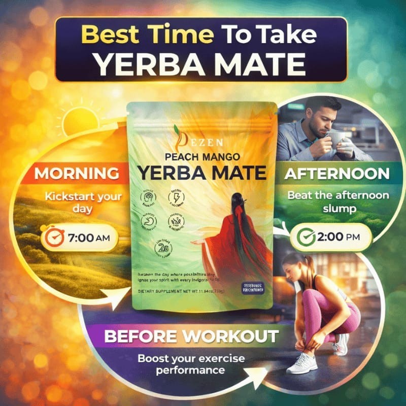 DEZEN Yerba Mate Tea & Calm Magnesium Powder | Combo Pack