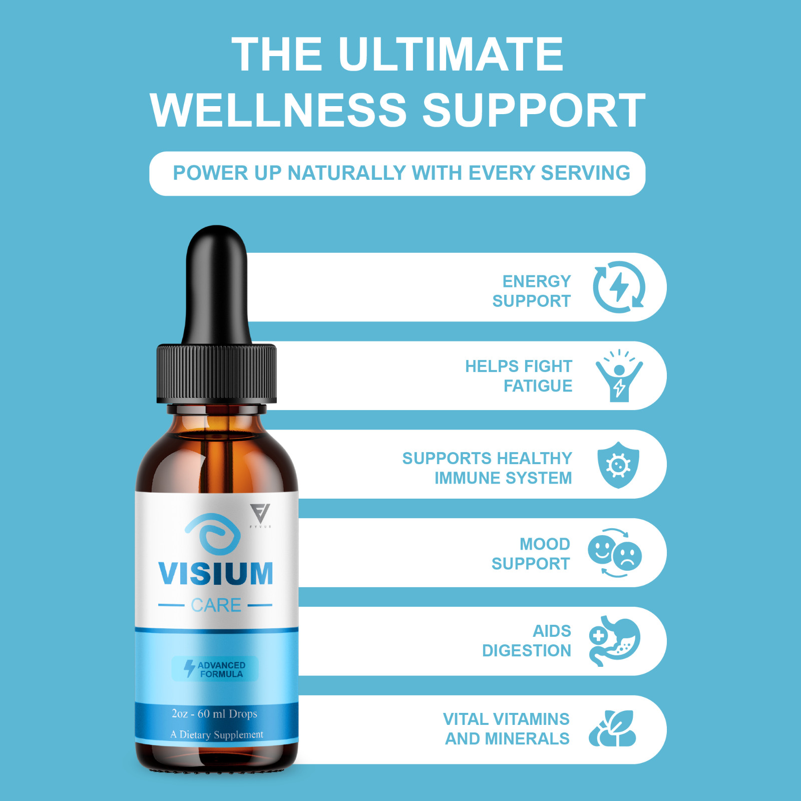 (3 Pack) Visium Care Drops, VisiumCare Advanced Vision Support Formula (6oz)