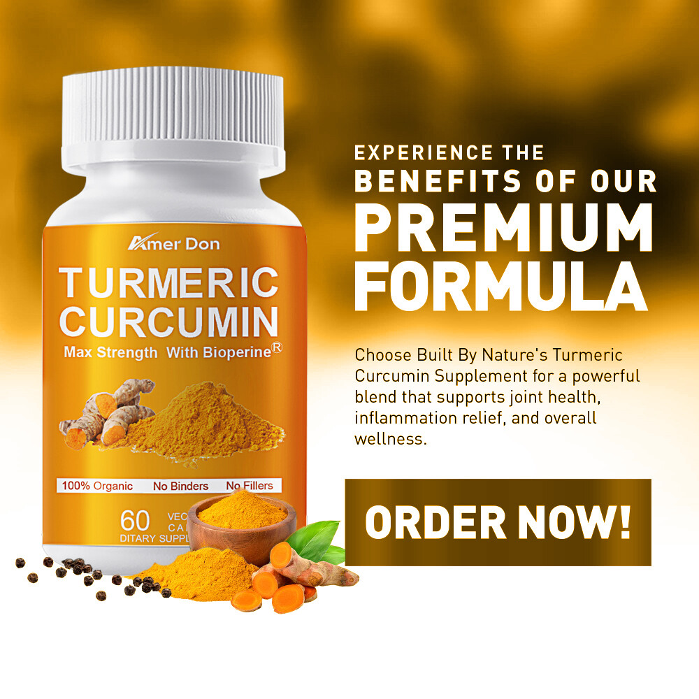 Organic Turmeric Curcumin 10000mg – 95% High Strength Capsules with Black Pepper