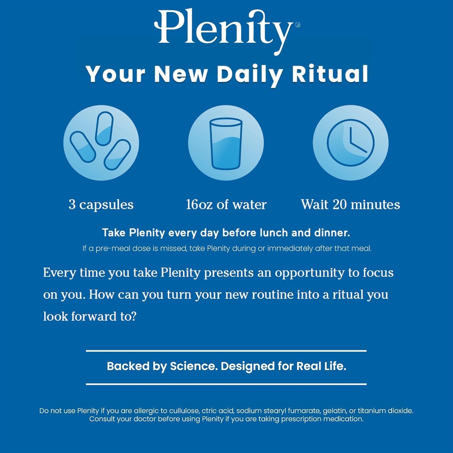 Plenity FDA-Cleared Hydrogel Capsules for Appetite Control – 3 Month Supply