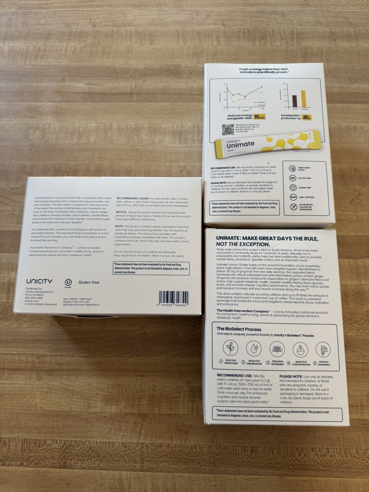 Unicity Feel Great 3 Pack Kit-Unicity Balance 30 Ct-&-Unicity Lemon Ginger 60 Ct