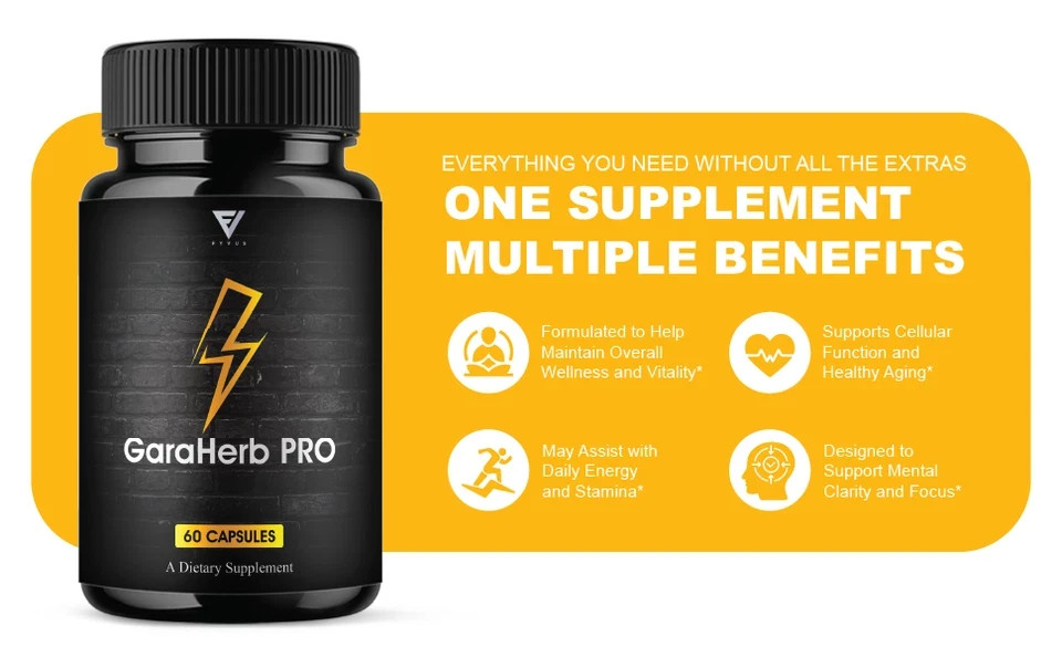 (3 Pack) Garaherb Pro Premium Performance Capsules, Garaherb Pill (180 Capsules)