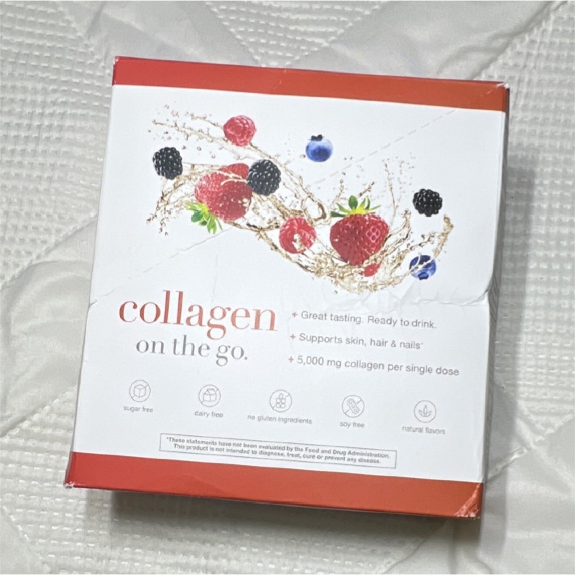 Youtheory Liquid Collagen Sugar-Free Natural Berry Flavor 12 Packets