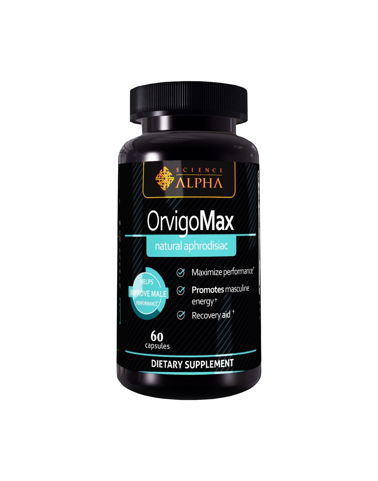 Alpha OrvigoMax Male Performance Supplement Natural Aphrodisiac 60 Capsules