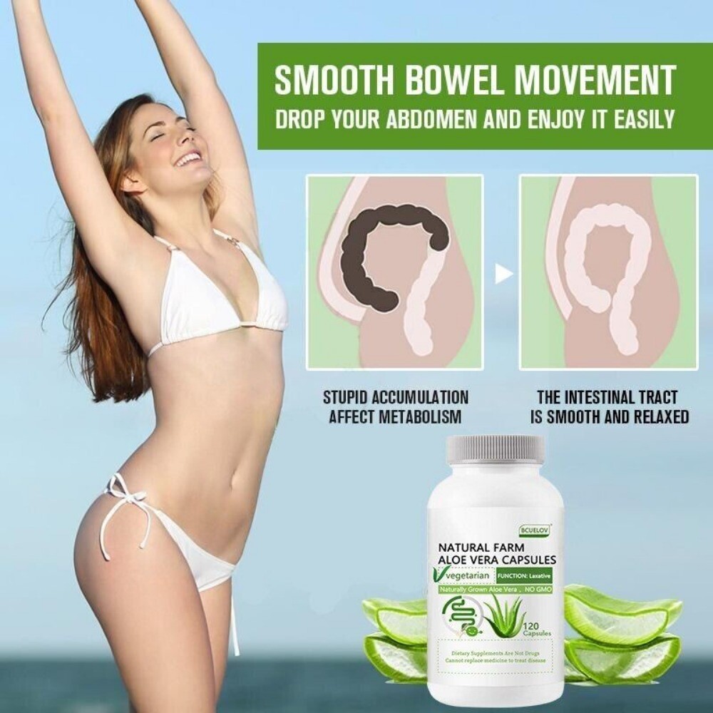 Aloe Vera -120 Capsules – 100% Pure Organic – Weight Management
