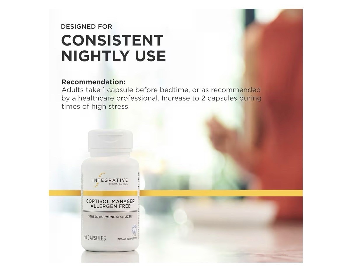Integrative Therapeutics Cortisol Manager Allergen Free Adrenal Health 30capsule