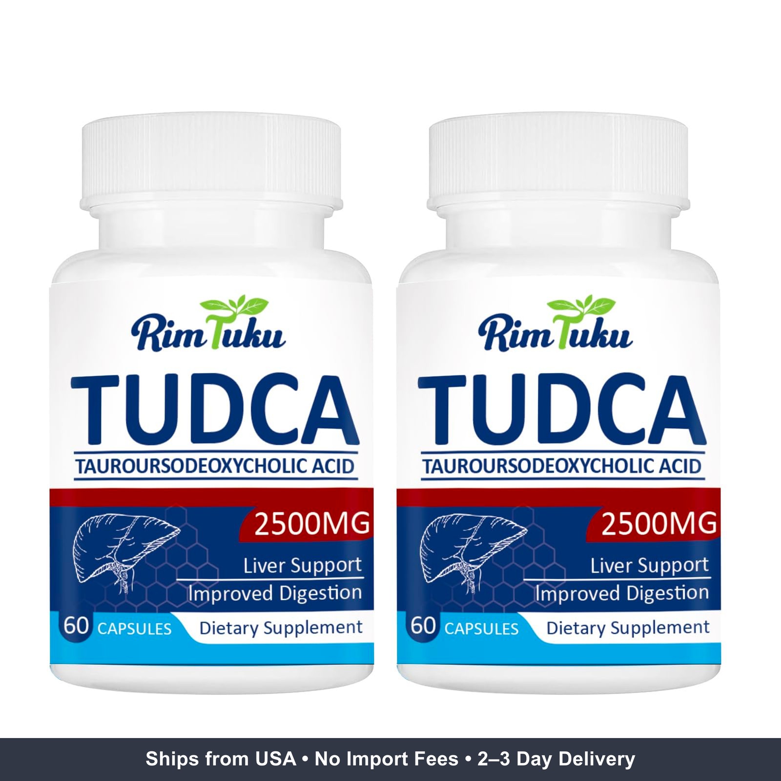 2500MG TUDCA Supplement – Bile Salts Liver Detox & Cleanse and Gallbladder Cleas