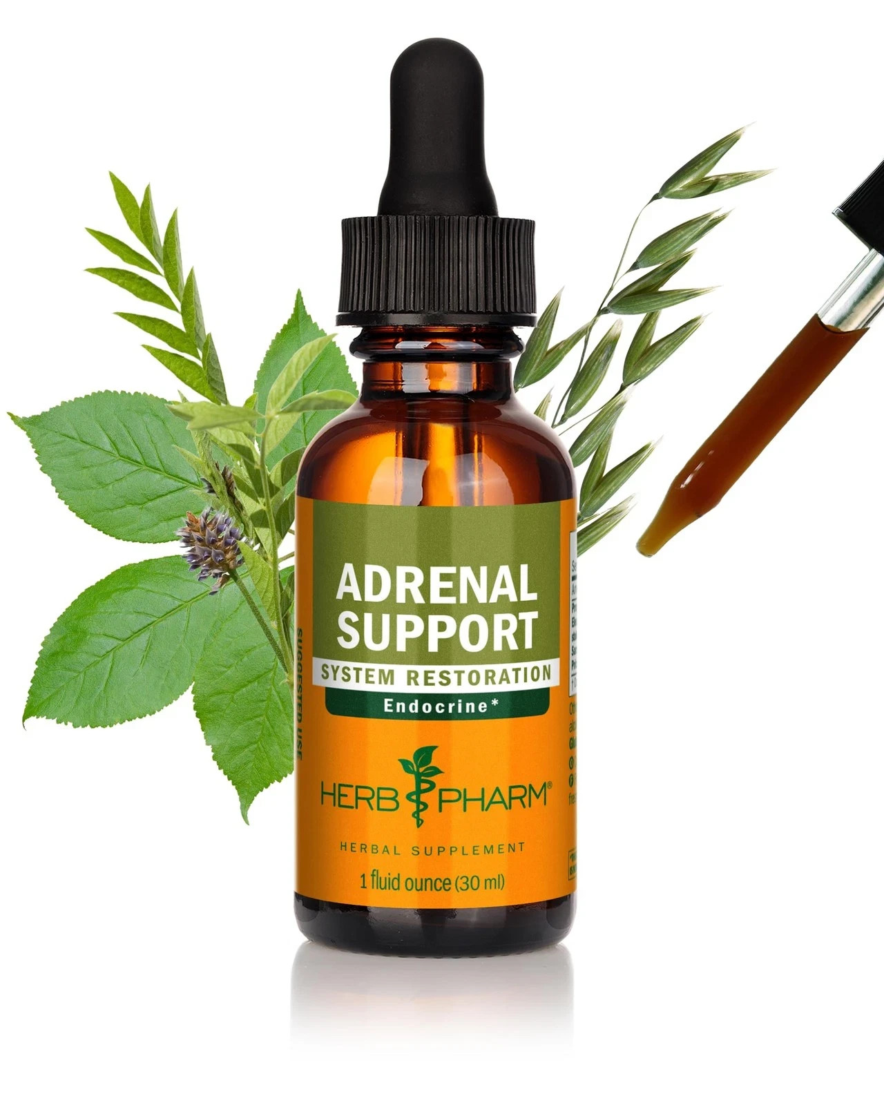 Herb Pharm Adrenal Support Liquid Herbal Formula with 1 Fl Oz (Pack of 1)
