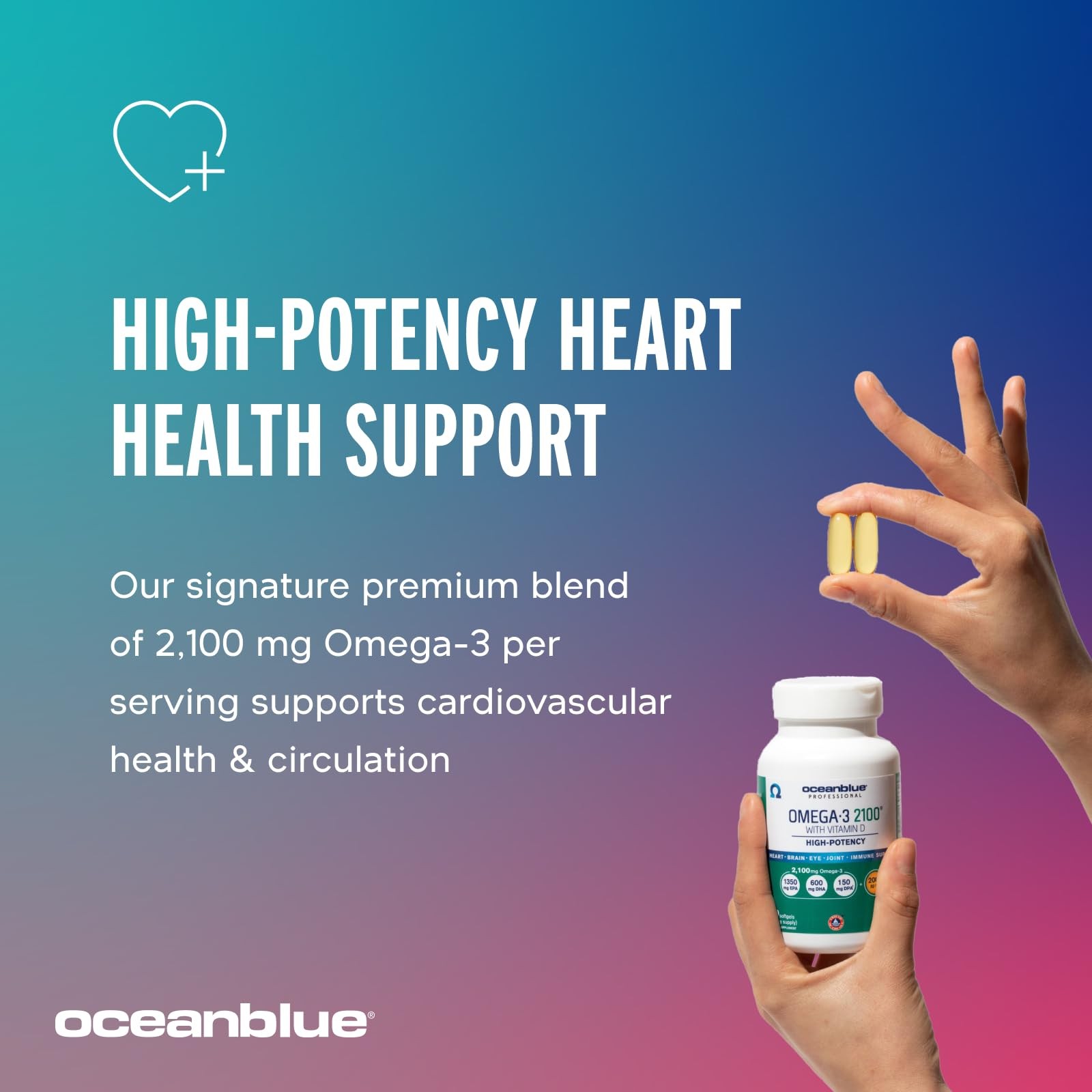 Oceanblue Professional Omega-3 2100 with 60 Count (Pack of 1), No Color