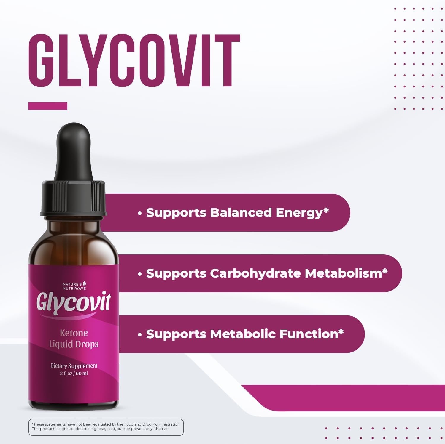 Glycovit Botanical Liquid Drops 2 oz Plant-Based Non-GMO Made in USA 30 Servings