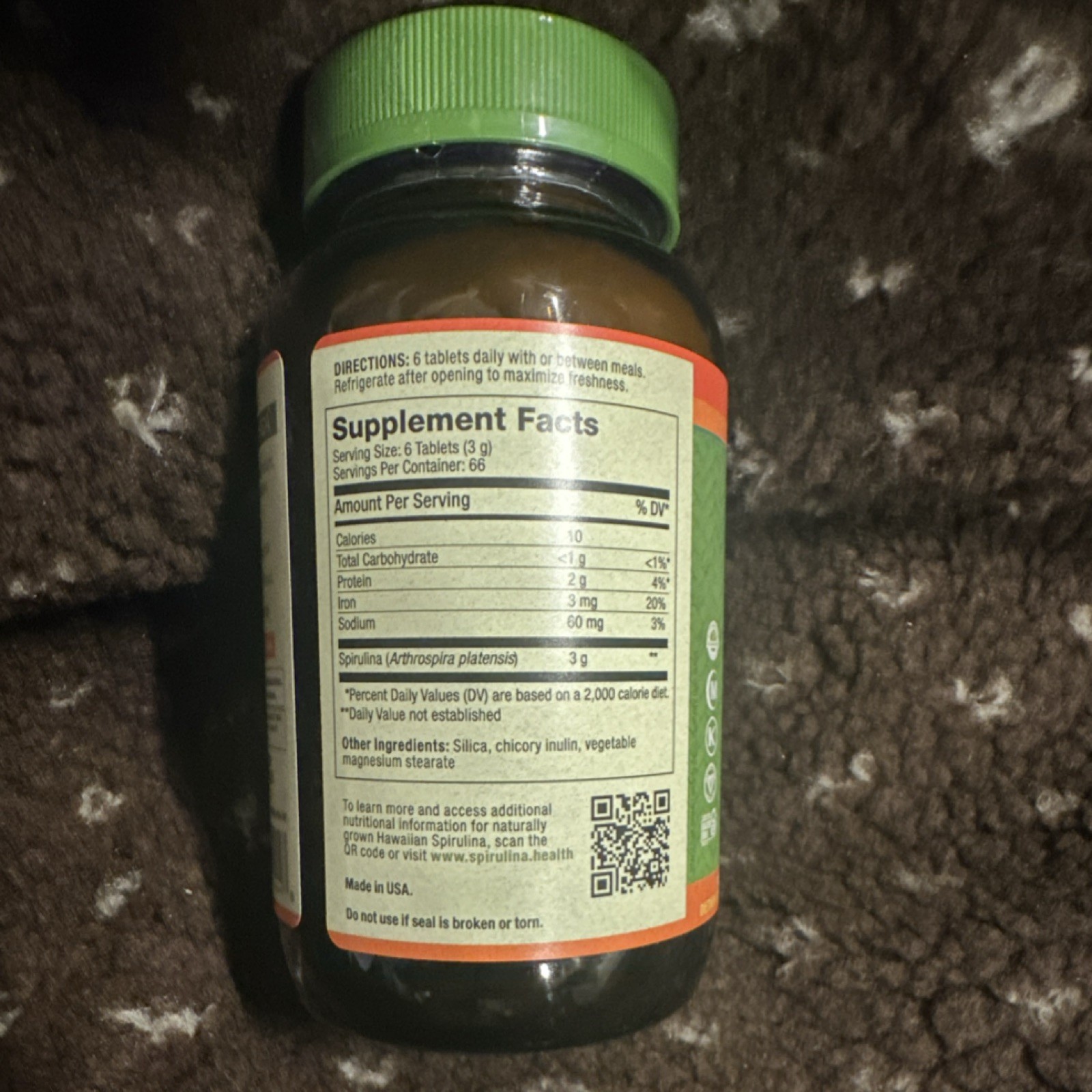 Nutrex Spirulina 500mg 400 Tablets Immunity Cardiovascular Support
