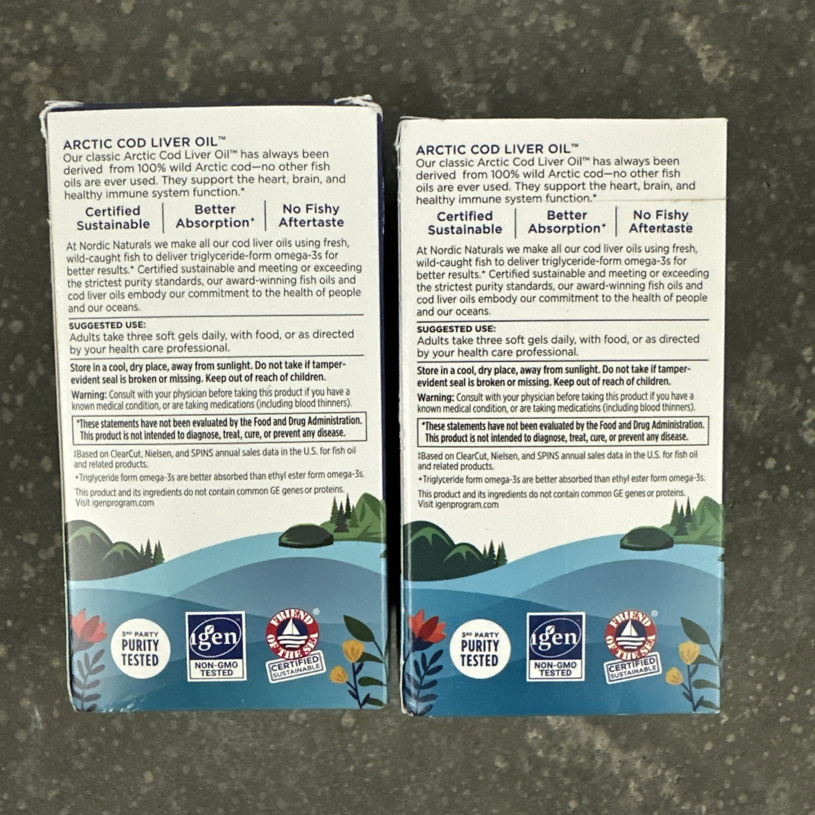 2 New Nordic Naturals Arctic Cod Liver Oil – 90 Soft Gels Each Box Exp. 07/2027