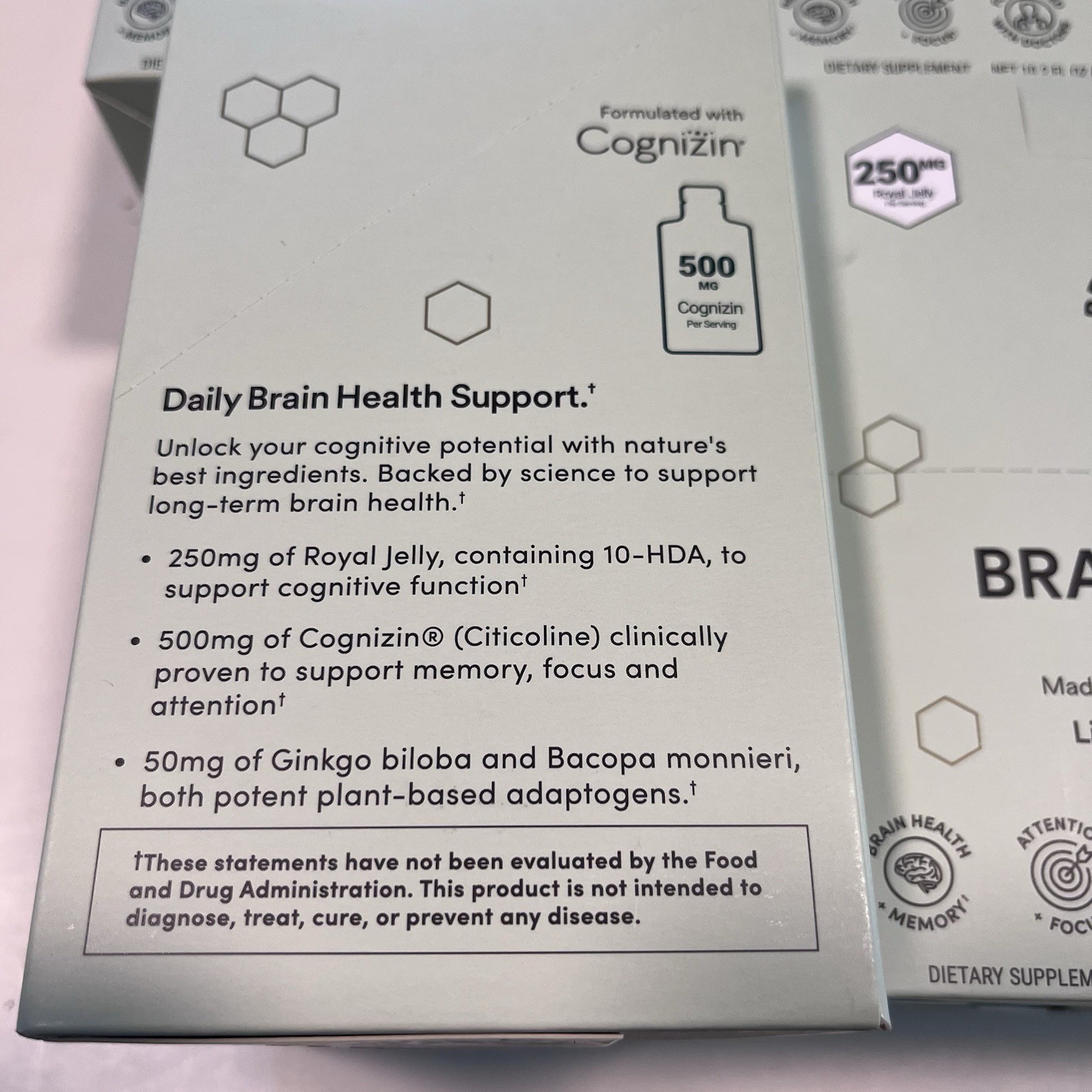 Beekeeper’s Naturals Royal Jelly Brain Health Vanilla Focus + Memory 30 Lot READ