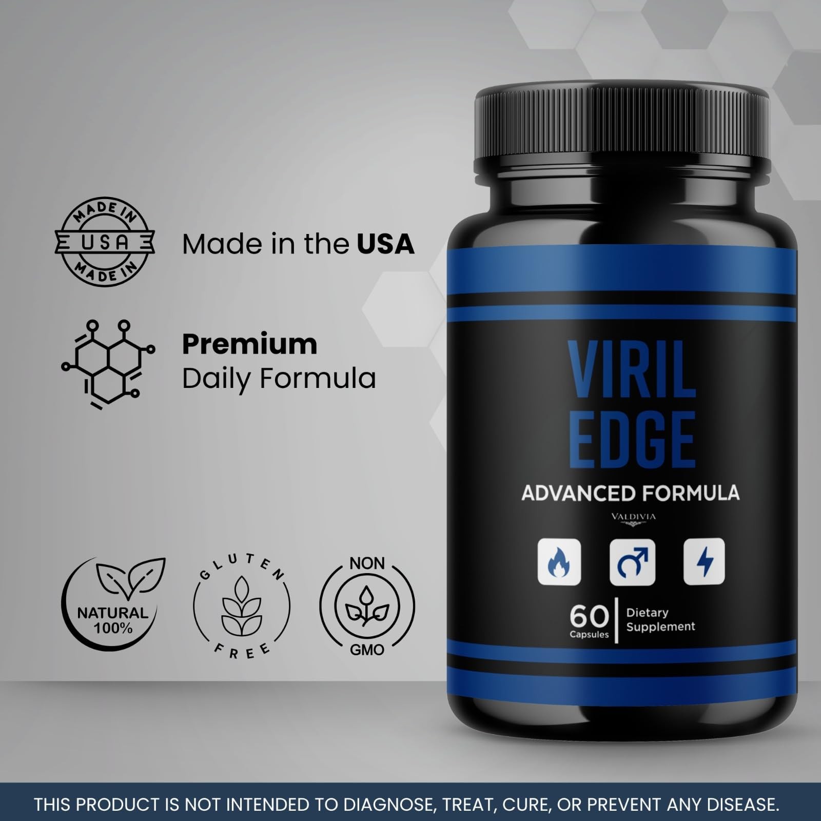 Valdivia (5 Pack) VirilEdge Capsules 300 Capsules 5 Pack Men’s Health Supplement