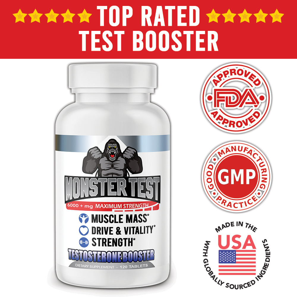 Monster Test Mens Test Booster Pills Tribulus Testosteron Booster 120CT Tablets