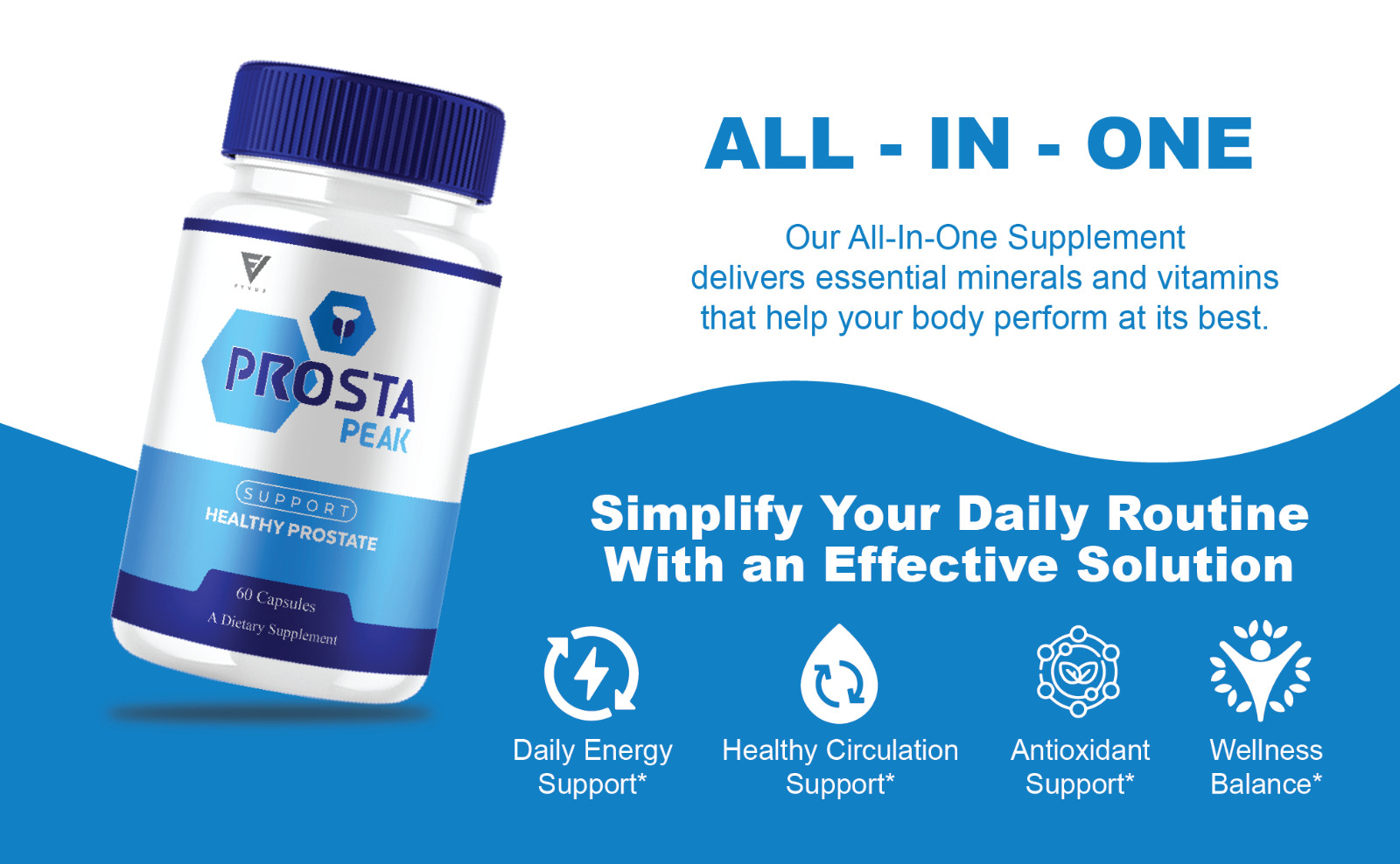 Prosta Peak Healthy Prostate , ProstaPeak Supports Comfort (60 Capsules)
