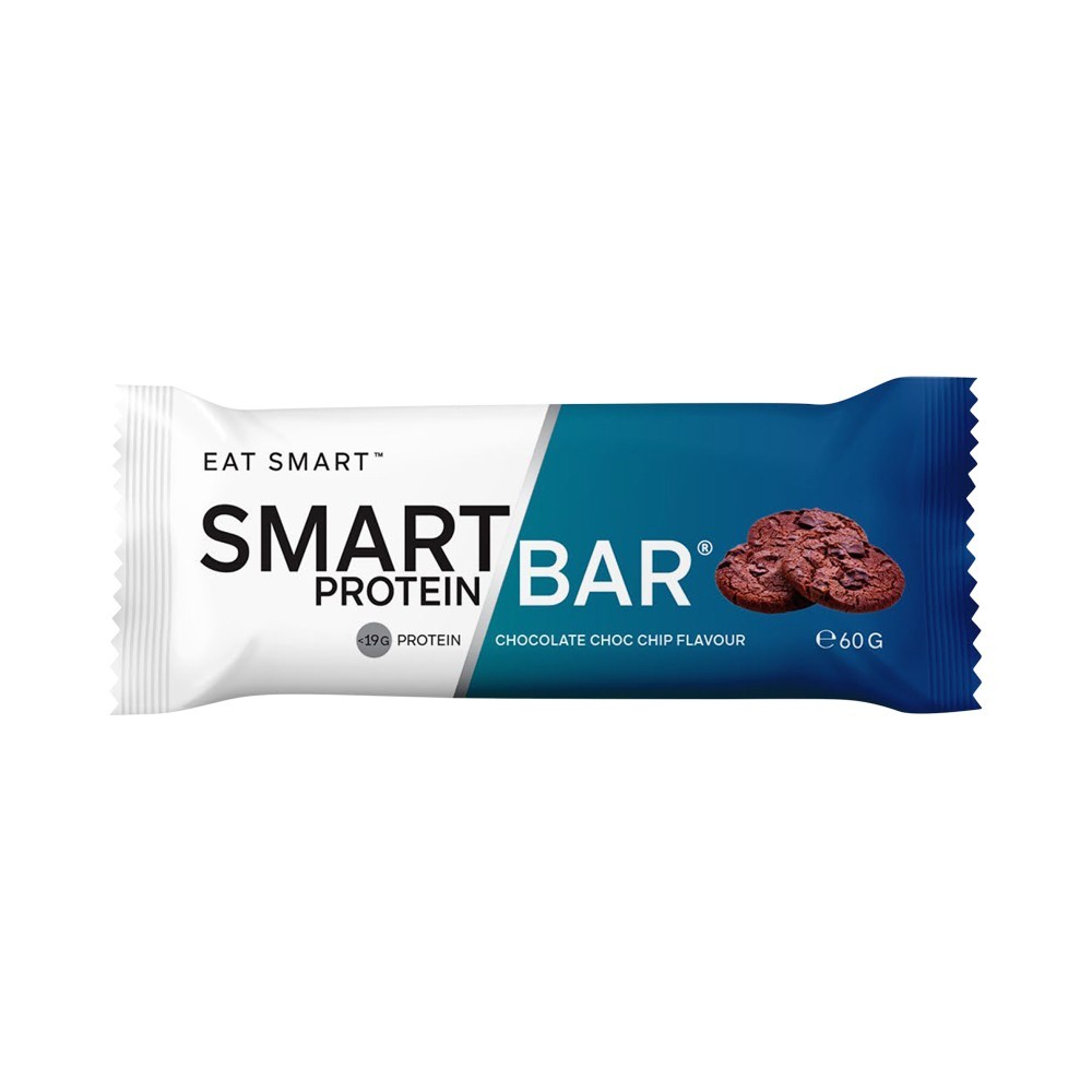 New Smart Protein Bar Chocolate Choc Chip 60g x 12 Bars by Smart Diet Solutions