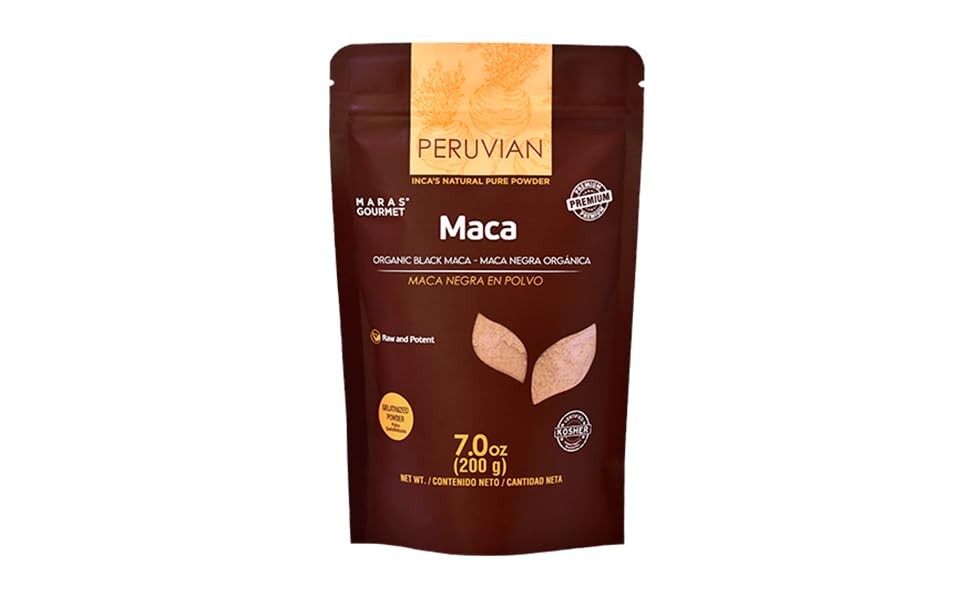 MARAS| Organic Peruvian Black MACA |7 oz. =40 Servings – Imported from Peru