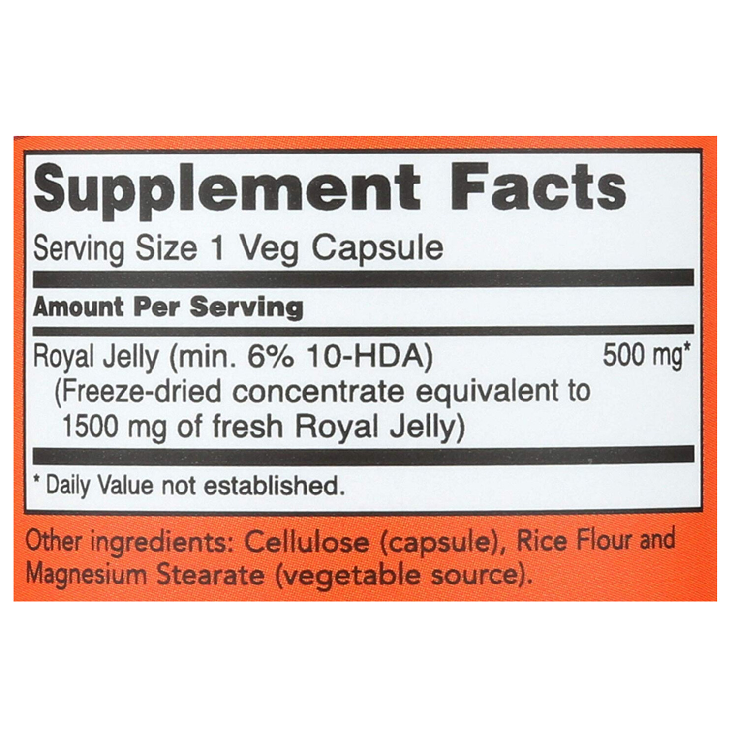 Now Royal Jelly 1500mg, 60 Vegetarian Capsules