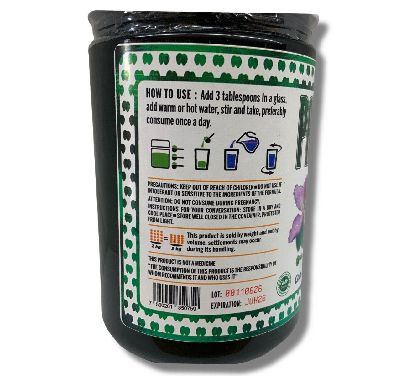 Pata De Vaca Cows Foot Bauhinia Fortficata Powder No Gluten No Sugar 8oz