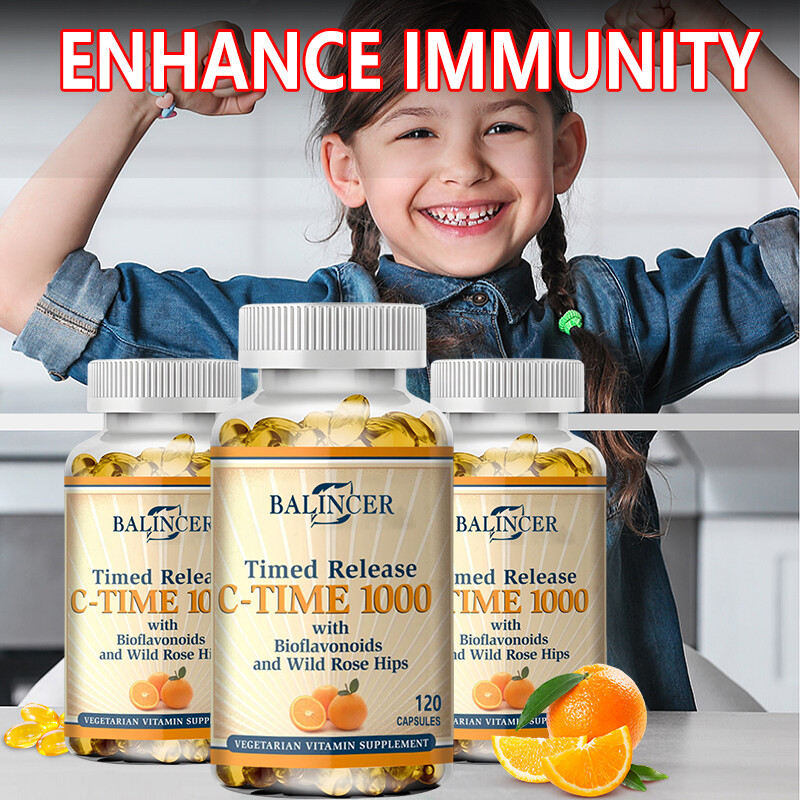 C-TIME with Bioflavonoids and Rose Hips – 1000 Extended-Release Capsules