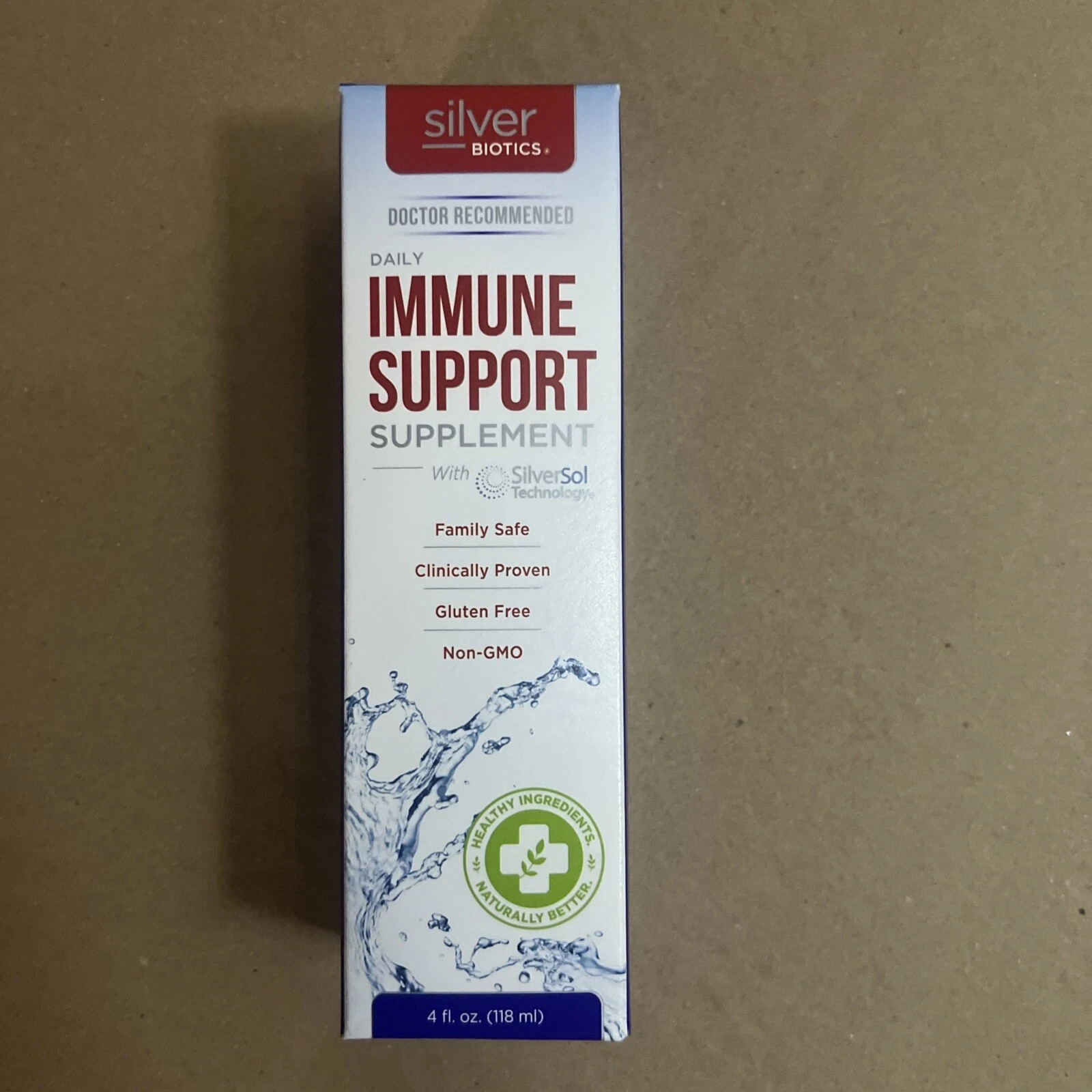 Silver Biotics Daily Immune Support ，SilverSol Tech, 4 Fl Oz EXP：01/2027