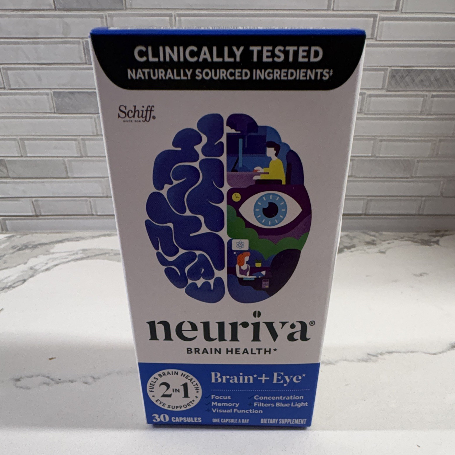 *BRAND NEW* Neuriva Brain + Eye Dietary Supplement Capsules 30 Ct Exp 11/2027