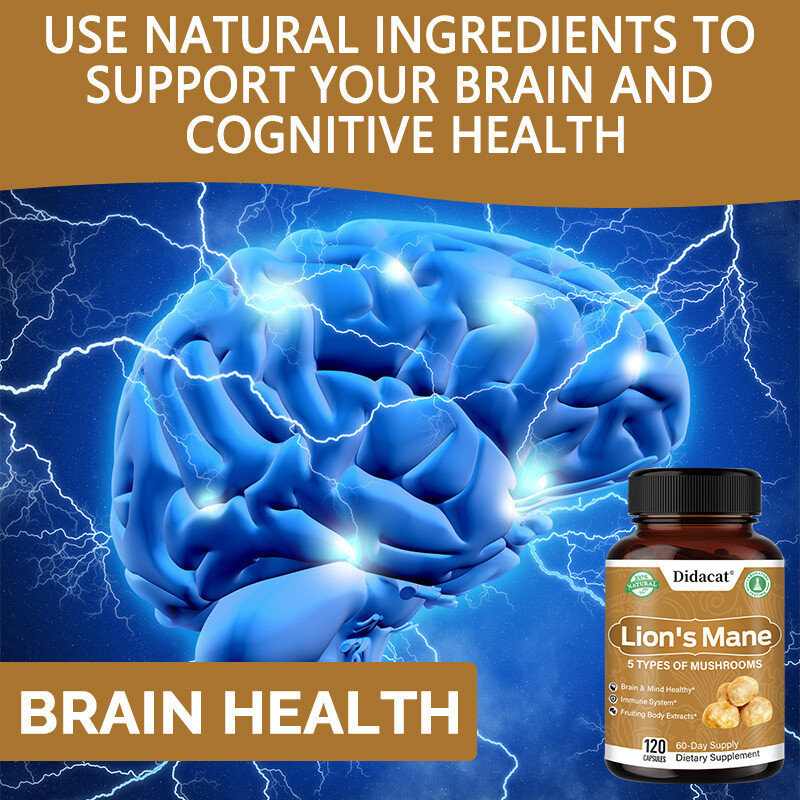 Mushroom Supplement 700mg – 5 Blend Lions Mane Reishi Chaga Maitake Shiitake