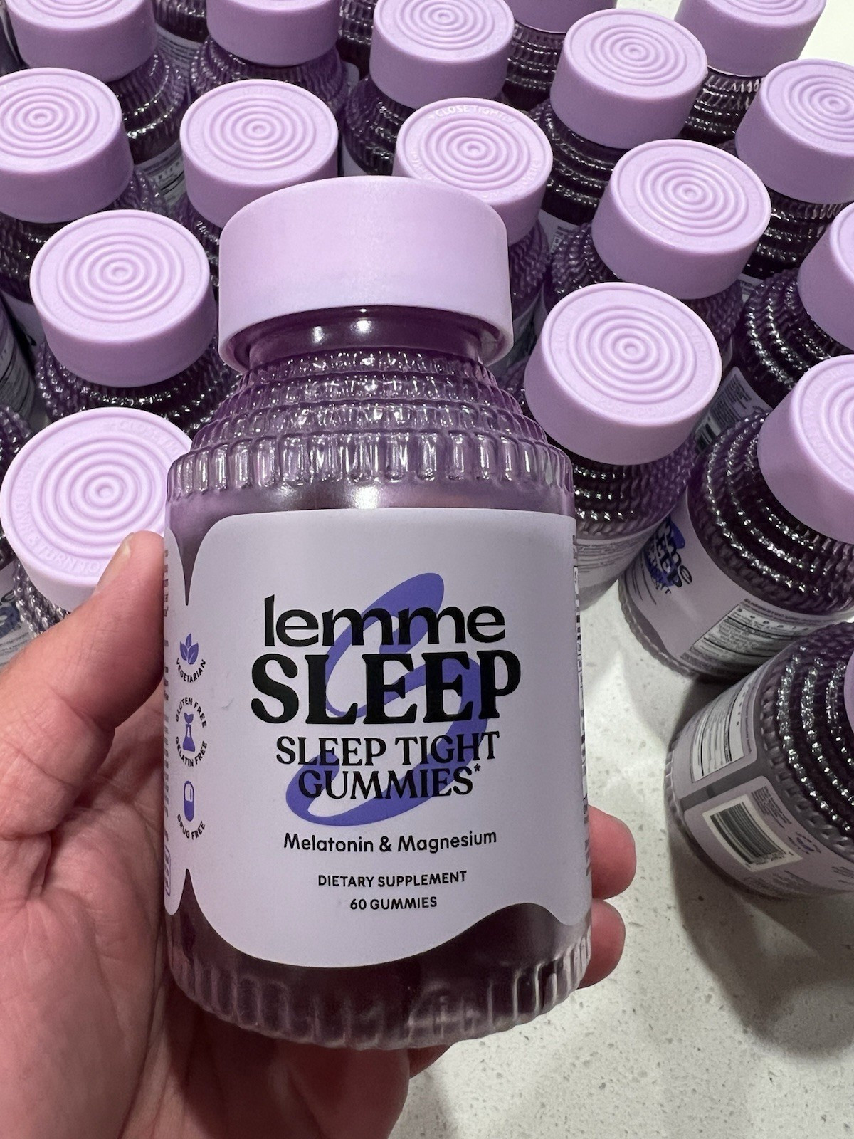 lemme Sleep Tight Gummies Melatonin Magnesium Berry Flavor 60 Vegetarian
