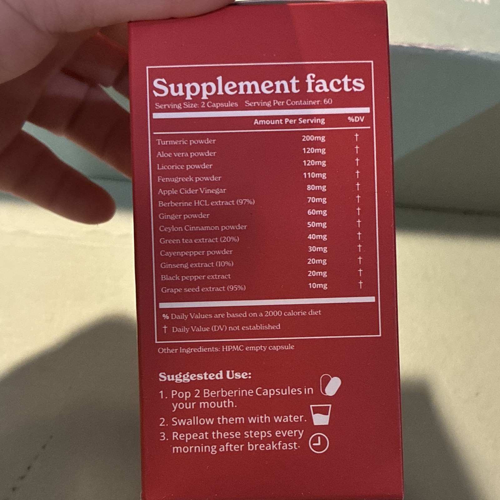 BetterAlt Berberine HCL Extract 97% High Bioavailability 120 Caps Antioxidant