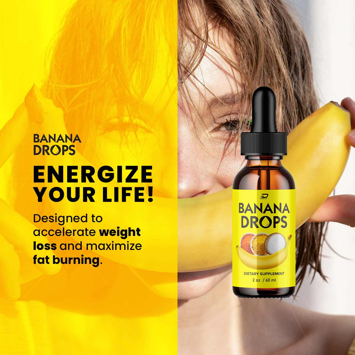 Banana Drops for Weight Loss Liquid Supplement, Banana Drops Official (1 Pack)