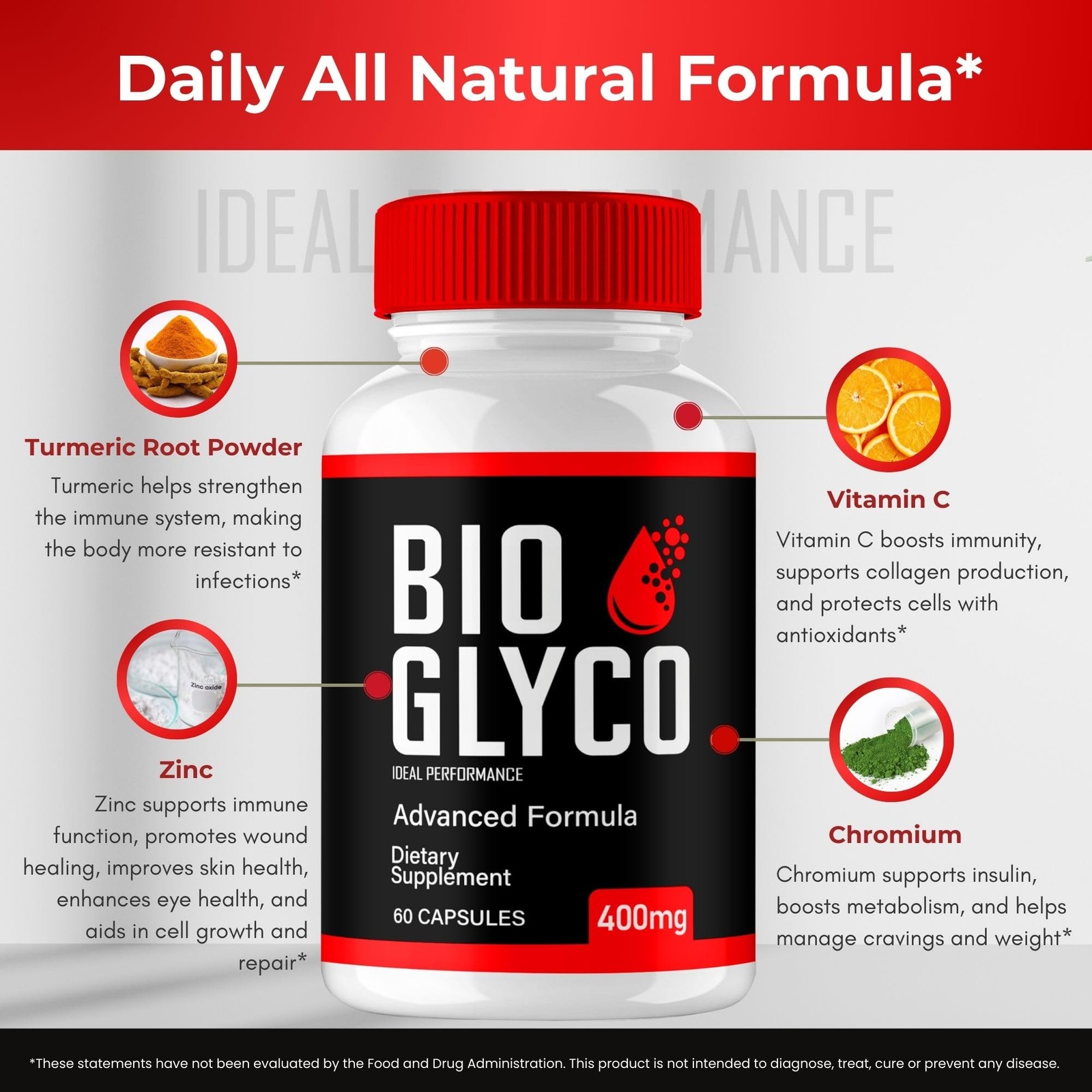 Bio Glyco Blood Sugar Support Metabolic Health Supplemen – 300 Capsules (5 Pack)