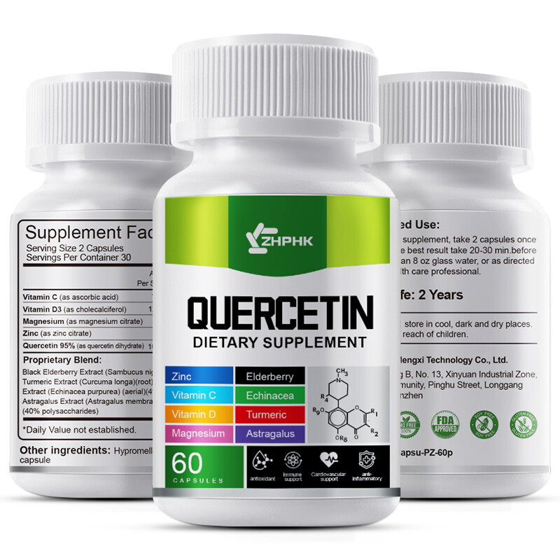NEW Quercetin 1000 mg 60 Veggie Capsules Dietary Supplement Natural Antioxidant