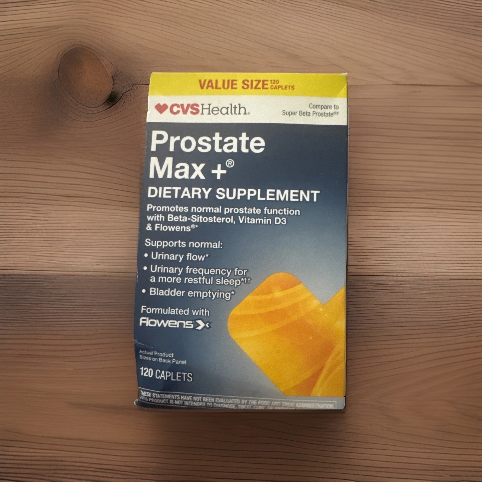 CVS Health Prostate Max+ Beta-Sitosterol Vitamin D3 Value Size 120 No Exp Date